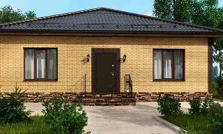 Проекты одноэтажных домов из кирпича | Строй-Мск - Пушкин от 3595 рублей